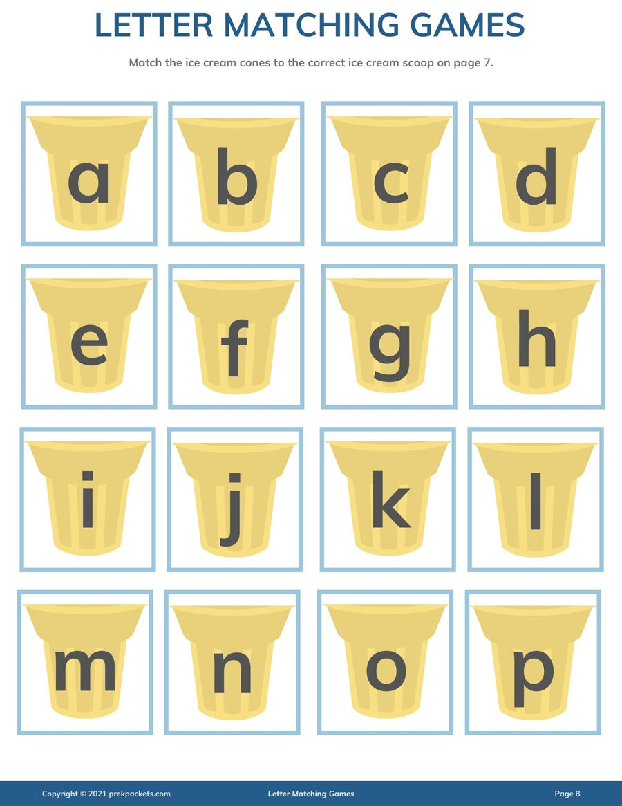 Letter Matching Games